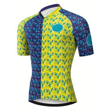 Imagem de Camisa masculina off-road motocross Jersey Mountain Bike Downhill, camisa de ciclismo de manga curta, 3 bolsos traseiros, 0115, P