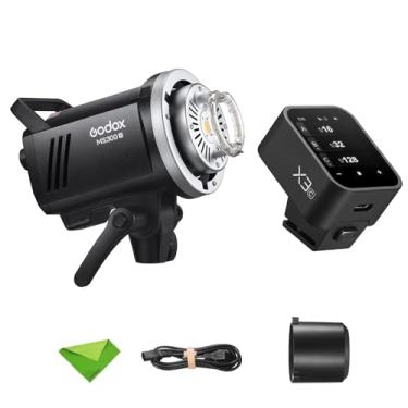 Imagem de Godox MS300V 300W Studio Flash + X3-C Flash Trigger para Canon, 5800±200K 0,1~1,8S Tempo de reciclagem com lâmpada de modelagem LED Strobe Flash Monolight para estúdio, retrato, etc.