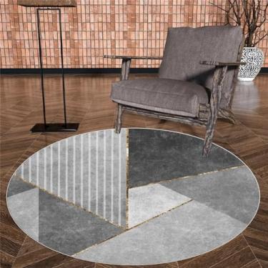 Imagem de Tapete redondo cinza para sala de estar, tamanho grande, antiderrapante, decoração de quarto infantil, cadeira suspensa, fiapos yx22, grátis 1.200cm, 78.7 pol.