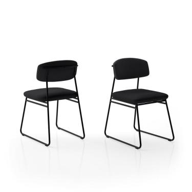 Imagem de Banqueta Alta Ba 402 C para Bancada Sala de Jantar Encosto e Assentos Estofados Linha Jaraguá Dourado/Cinza Claro