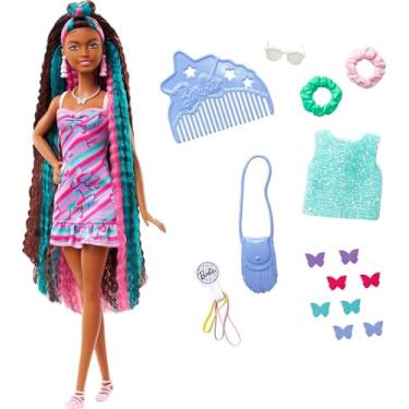 Imagem de Barbie Boneca Totally Hair Vestido Borboleta, HCM91, Multicolorido