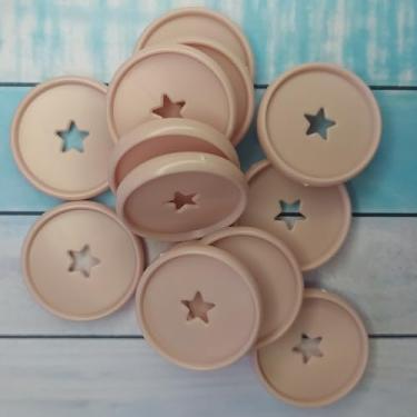 Imagem de Kit 12 Discos G 32mm de Caderno Infinito Sistema Inteligente Amor Infinito Cadernos - Estrela (Rosê)