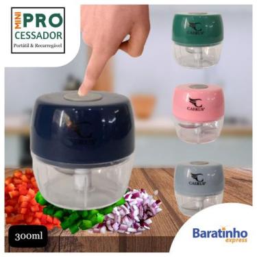 Imagem de Mini Processador Elétrico De Alimentos Com Dispenser 300ml - Caerus