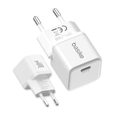 Imagem de Carregador USB C GaN6 30W, Carregador Basike STR-232K, Carregador rápido PD3.0 PPS para iPhone 15/15 Pro/14/14 Pro Max/13, Galaxy, iPad (Cabo não incluído) (Branco)