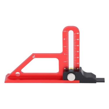 Imagem de Medidor de altura de serra de mesa, régua de medição de profundidade de serra de mesa de escala dupla, faixa de medição de 0-60mm, medidor de altura para carpintaria