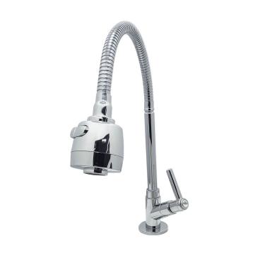 Imagem de Torneira Pia Cozinha Gourmet Mesa Flexível Cromado 1/4v Luxo