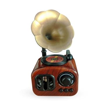 Imagem de Caixinha de Musica de Retrô Vintage Modelo Granfone Antigo Decorativo