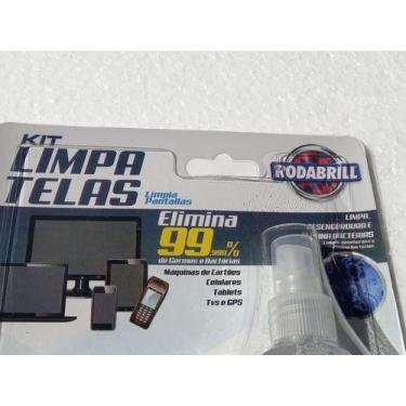 Imagem de Kit limpa telas rodabrill com flanela microfibra