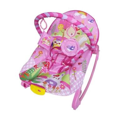 Imagem de Cadeira De Balanço Musical E Vibratória Color Baby 18kg Rosa New Rocke