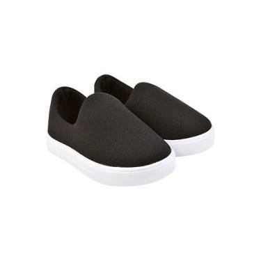 Imagem de Calce Fácil Liso Infantil Forro Virado Casual Moda - Cazzani, 29, Pret