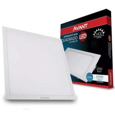 Imagem de Kit 5 Plafons Quadrado Embutir 30w 6500k - 40x40cm - Avant