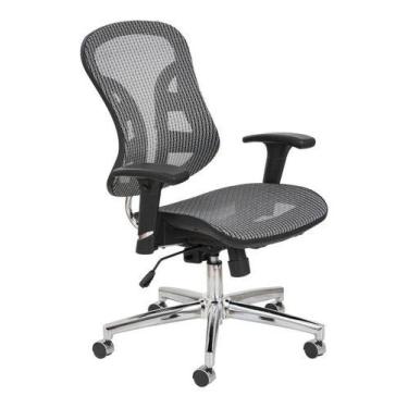 Imagem de Cadeira Escritório Presidente Cromanda Tela Mesh Até 150kg - Just Home