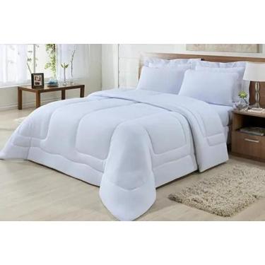 Imagem de Edredom Casal Malha 100% Alg Antialérgico Branco - Nathalia Enxovais