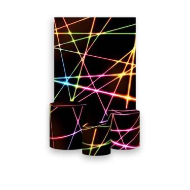 Imagem de Painel De Festa Vertical 1,50 x 2,20 + Trio De Capas Cilindro - Fios E