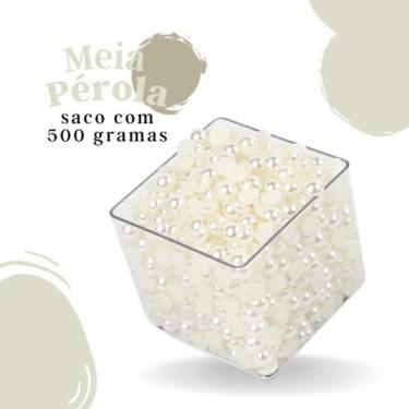 Imagem de Meia Pérola Bege Natural - 03 Mm Pacote Com 500 Gramas - Nybc