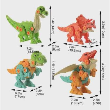 Imagem de Brinquedos Dinossauros Coloridos Com Parafusos Monta e Desmonta. - Toy