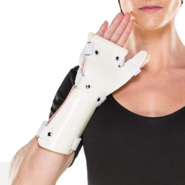 Imagem de Ortese Tala PVC AVC Derrame Para Punho Mãos Polegar Branco Artipé - Ar