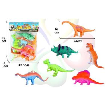 Imagem de Brinquedo kit dinossauros- 6 peças - toys