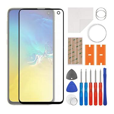 Imagem de SWARK Substituição da lente do painel externo de vidro frontal + OCA compatível com Samsung Galaxy S10e SM-G970 (sem tela LCD e digitalizador de toque) com kit de reparo