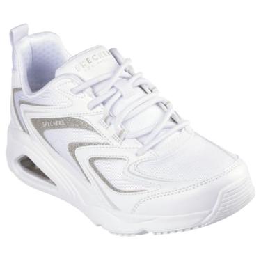 Imagem de Skechers Tênis feminino Tres-air Uno-Shimm-airy, Branco/Ouro, 40