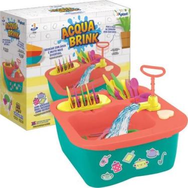 Imagem de Pia Infantil De Cozinha Acqua Brink C/ Acessórios Sai Água - Xplast