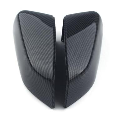 Imagem de FINMOKAL 2 peças de capa de espelho retrovisor de carro de fibra de carbono compatível com Land Rover Discovery 4 LR4 LR2 Freelander 2 Range Rover Sport 2010-2014