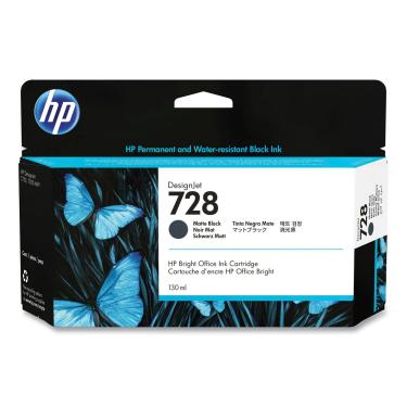 Imagem de Cartucho de Tinta HP 728 Preta Fosca PLUK 130ML - 3WX25A