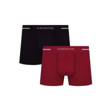 Imagem de KIT/2 Cueca Boxer Selene 11150.001 Sem Costura Poliamida T. P/EG, M, 9