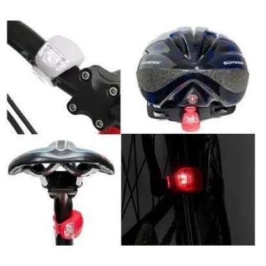 Imagem de Sinalizadores Luz Led Duplo Bicicleta Em Silicone com dois, dianteiro 