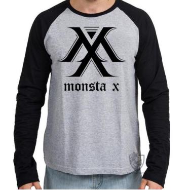 Imagem de Camiseta Manga Longa blusa monsta x k pop bts - Empório Dutra, P  adul