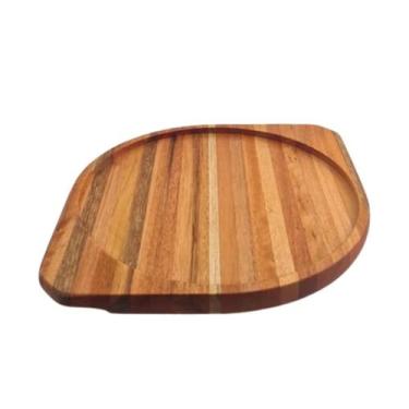 Imagem de Prato para Pizza 33x43cm  com rebaixe e pegador 30cm - Edal