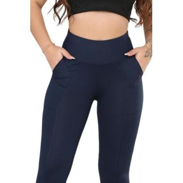 Imagem de Calça Legging Montaria em Poliamida Com Bolsos Cós Largo - Power - Rem