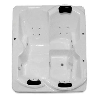 Imagem de Spa Retangular Zurich COMPLETO com hidro - Só Banheiras, 1,98x1,57x0,7