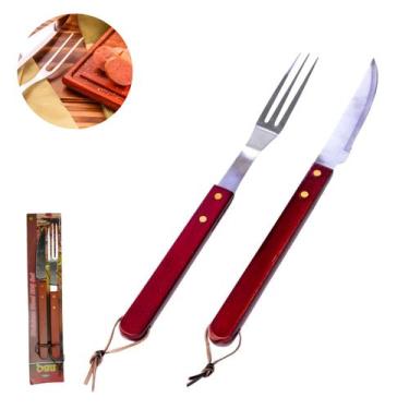 Imagem de Talher garfo e faca de churrasco - DASSHAUS Presente Jogo Inoxidável F