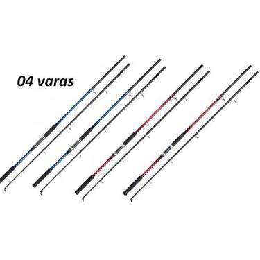 Imagem de Kit 4 Vara Pesca Molinete Marine Sports Solara 1802M 1,80M 10-20 Lbs