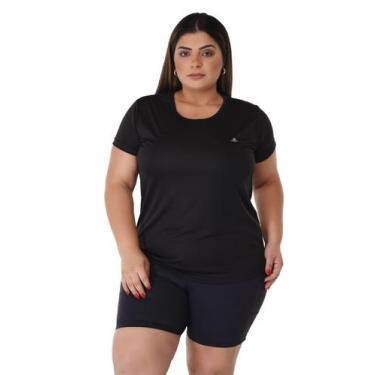 Imagem de Camiseta Plus Size Dry Fit Feminina Fitness Academia - Força Do Sol, G