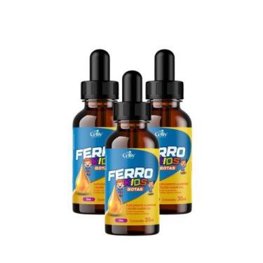 Imagem de 3x Suplemento Ferro Kids 30ml Celiv - Celliv