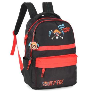 Imagem de Mochila de Costas Juvenil One Piece Vermelho Luxcel MS49431
