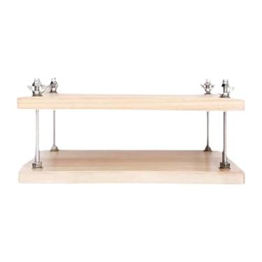 Imagem de shamjina Máquina de prensa de papel plana para livros de madeira, ferramenta prática de encadernação de livros, prensa de encadernação para etiquetas, Duas Camadas