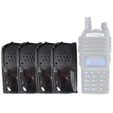 Imagem de Kit 4 Capas Em Couro Para Rádio Comunicador Baofeng UV-82 - LELLIS CAP