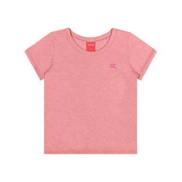 Imagem de Blusa Básica Infantil Menina Multicolor Kely Kety, 04, Rose