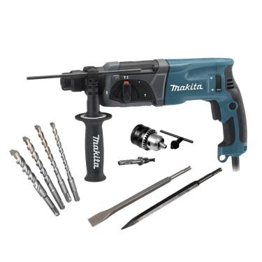 Imagem de Martelete Comb Makita 800W Hr2470X18 S/ Maleta + Brocas 220V