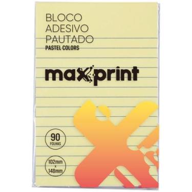 Imagem de Bloco de Recado Autoadesivo 148X102MM Pautado Pastel Color - Maxprint