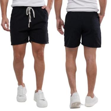 Imagem de Short Bermuda Masculina em Linho Mauricinho com bolsos  - IV STORE, Pr
