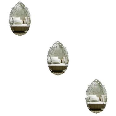 Imagem de Kit 3 Espelhos Decorativos venezianos  Pegui 32x20 3868 - CREATUS, pra