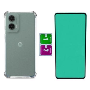 Imagem de Capa Proteção Anti Impacto Para Moto G35+ Pelicula Ceramica - Mustangs