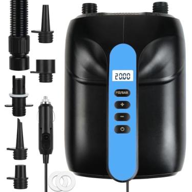 Imagem de furein Bomba de Prancha de Remo, Bomba de Ar Elétrica Sup de Alta Pressão de 20 Psi, Bomba Elétrica Sup de Inflação de Dois Estágios para Pranchas de Stand Up Paddle, Barcos, Caiaque, Inflação E Defla