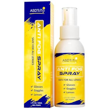 Imagem de ASDToTio Spray antiembaçamento para óculos de natação, óculos, máscara de mergulho, espelho retrovisor e óculos de segurança, spray de limpeza de lentes - seguro para todos os tipos de lentes, 28 g