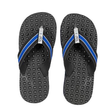 Imagem de Chinelo Ortopédico Masculino Stilloflex Antiderrapante para Esporão e Fascite Plantar Anatomico Palmilha Massageadora - Azul (Azul, BR, Adulto, Faixa Numérico, 37, 38)
