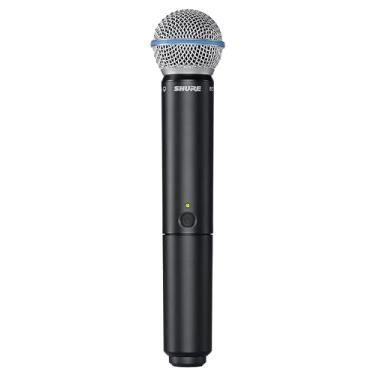 Imagem de Shure Transmissor portátil BLX2/B58 com cápsula de microfone vocal BETA 58A - para uso com sistemas de microfone sem fio BLX, receptor vendido separadamente | Banda J11 (BLX2/B58=-J11)
